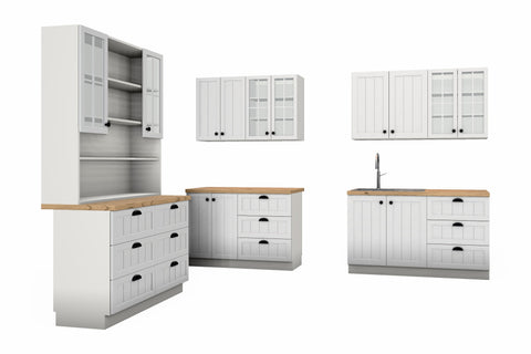 Küche Provence K3-G260 Standard – freigestellt auf Weiß
