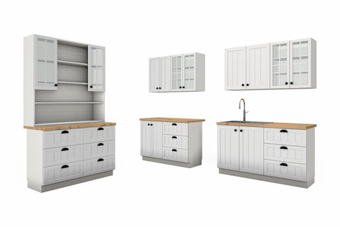 Küche Provence K3-G260 Standard – freigestellt, Ansicht von rechts