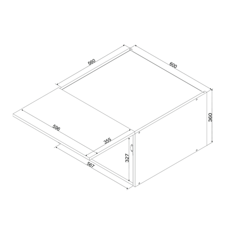 Hängeschrank W60OKGR GŁ.560 – Dnoria – Zeitlose Küchen Eleganz – Ansicht 5