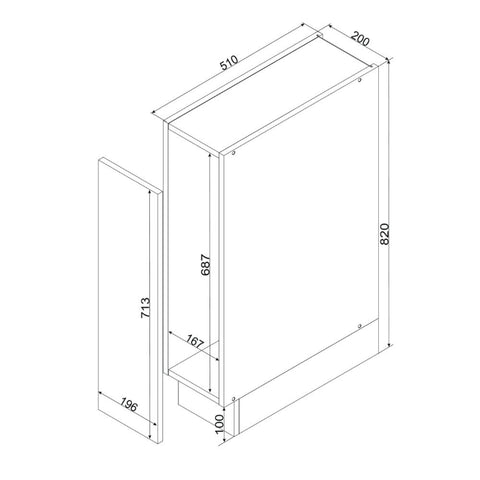Apothekerschrank D20CARGO – Kendro – Moderne Küchenlösung – Ansicht 5