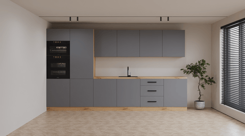Küchenzeile K104-G360 – Nexa Beige – Moderne Optik mit durchdachter Funktion – Ansicht 2