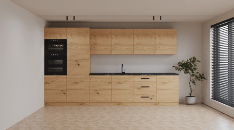 Küchenzeile K104-G360 – Nexa Woodline – Moderne Optik mit durchdachter Funktion – Ansicht 2