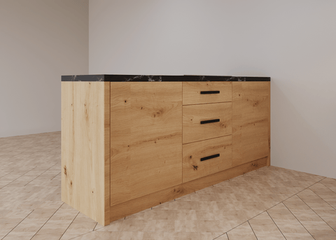 Küchenzeile K104-G360 – Nexa Woodline – Moderne Optik mit durchdachter Funktion – Ansicht 3