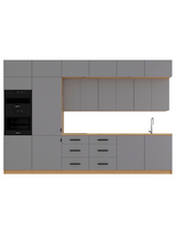 Küchenzeile K72-G360 L – Nexa Beige – Design und Komfort clever vereint – Ansicht 2