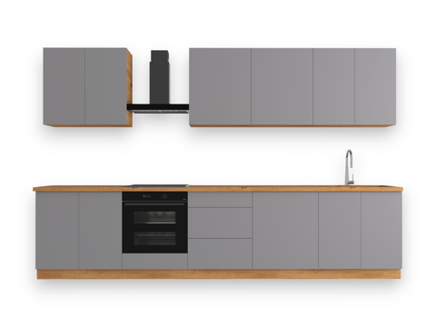 Küchenzeile K89-G340 – Nexa Beige – Strapazierfähig mit modernem Flair – Ansicht 2