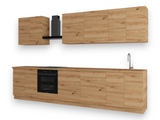 Küchenzeile K89-G340 – Nexa Woodline – Optimale Raumnutzung mit durchdachter Planung – Ansicht 2