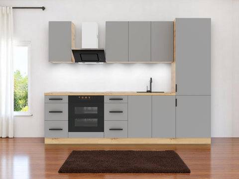 Küchenzeile K98-G280 – Nexa Beige – Raumeffizienz mit Charakter