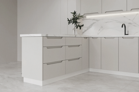Küchenzeile – KS27-G390x260 – Zivora Hellgrau – Komfort und Design perfekt vereint – Ansicht 3