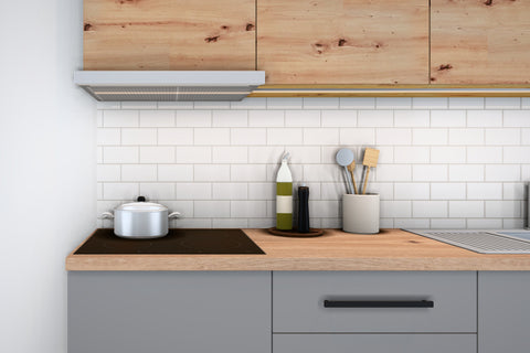 Küchenzeile Nexa Grau & Woodline – 200 cm – K21-G200 – Kochbereich