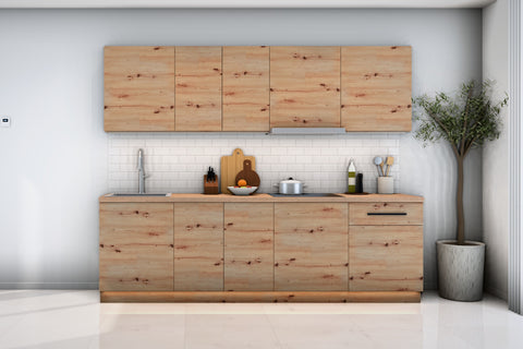 Küchenzeile Nexa Woodline – 260 cm – K19-G260 – Raumansicht frontal