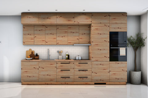 Küchenzeile Nexa Woodline – 360 cm – K50-G360 – Raumansicht frontal