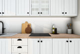 Küchenzeile Provence Andersen Kiefer – 260 cm – mit Glashängeschrank – K4-G260 – Kochbereich