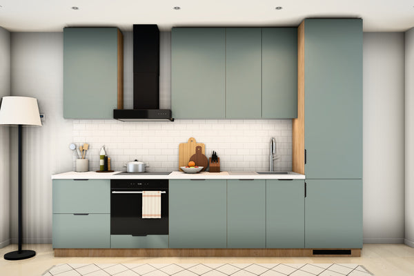 Küchenzeile Sorento Grün & Sonoma Eiche – 320 cm – KÜ-SORENTO3-001