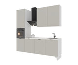 Küchenzeile Sorento – 240 cm – KU-S21 – Foto 2 (Beige / Korpus Weiß)