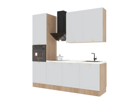 Küchenzeile Sorento – 240 cm – KU-S21 – Foto 2 (Weiß)