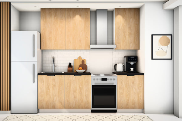Küchenzeile Sorento Sonoma Eiche & Weiß – 300 cm – Kompakt, Komfort oder Premium