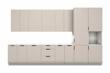 Küchenzeile Sorento Weiß & Beige – 400 cm – K58-G400 R – freigestellt auf Weiß