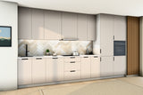 Küchenzeile Sorento Weiß & Beige – 400 cm – K58-G400 R – Raumansicht über Eck von links