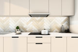 Küchenzeile Sorento Weiß & Beige – 400 cm – K58-G400 R – Kochbereich