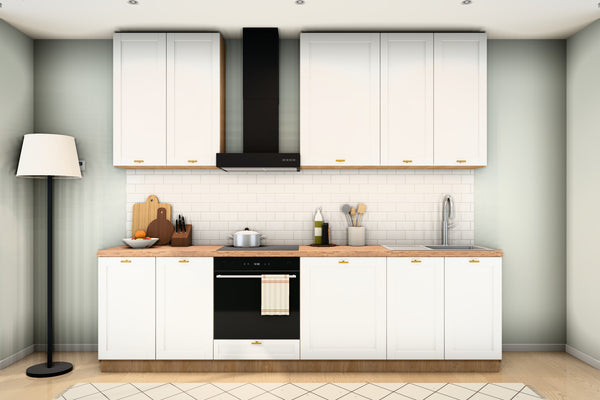 Küchenzeile Sorento Weiß & Sonoma Eiche – 280 cm – KÜ-SORENTO5-001