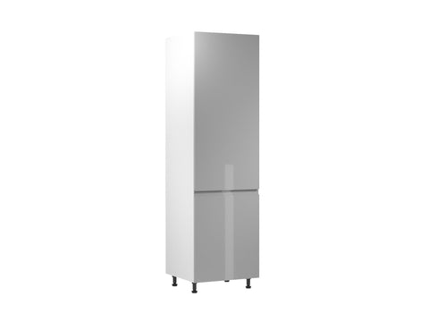 Kühlumbauschrank 60 cm – Velmora D60ZL-P/L Grau/Hochglanz