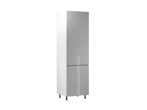 Kühlumbauschrank 60 cm – Velmora D60ZL-P/L Grau/Hochglanz