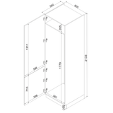 Kühlumbauschrank D60LO/2133 P/L – Morvex – Elegantes Design – Ansicht 7