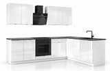 L-Küche Avelora Weiß Hochglanz – 260 × 190 cm – KS48-G260x190 – Foto 1 (Weiß Hochglanz)