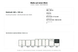 Maße L-Küche Avelora KS48-G260x190: Stellmaß 260 × 190 cm