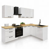 L-Küche Dnoria – 260 × 170 cm – KS41-G260 – Foto 2 (Weiß Hochglanz)