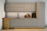 L-Küche Nexa Beige – 330 × 210 cm – K53-G330 – Wand A frontal