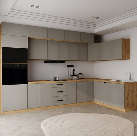 L-Küche Nexa – 360 × 200 cm – KL10-M360 – Foto 1 (Beige Matt)