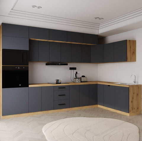 L-Küche Nexa – 360 × 200 cm – KL10-M360 – Foto 1 (Grau Matt)