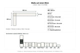 Maße L-Küche Nexa KL10-M360: Stellmaß 360 × 200 cm