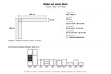 Maße L-Küche Nexa KL11-M360: Stellmaß 360 × 260 cm