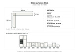 Maße L-Küche Nexa KL11-M360: Stellmaß 360 × 260 cm – Farbe Grau Matt