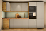 L-Küche Nexa Beige & Artisan-Eiche – 330 × 270 cm – KÜ-NEXA-003 – Wand A frontal