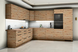 L-Küche Nexa Woodline & Artisan-Eiche – 330 × 270 cm – KÜ-NEXA-003 – Raumansicht frontal