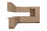 L-Küche Nexa Woodline & Artisan-Eiche – 330 × 270 cm – KÜ-NEXA-003 – freigestellt, über Eck von links