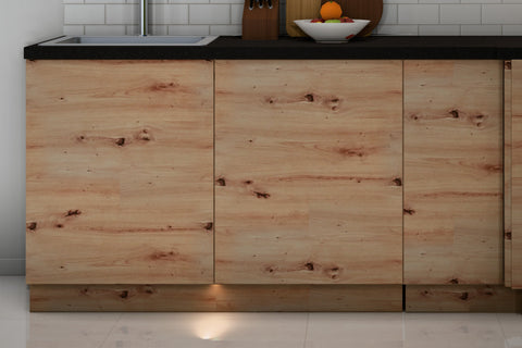 L-Küche Nexa Woodline & Beige – 330 × 210 cm – K24-G210 – Wand B frontal