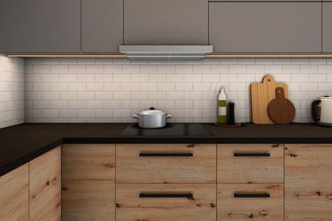 L-Küche Nexa Woodline & Grau – 330 × 210 cm – K24-G210 – Kochbereich