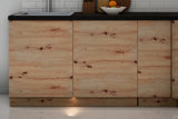L-Küche Nexa Woodline & Grau – 330 × 210 cm – K24-G210 – Wand B frontal