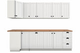 L-Küche Provence Andersen Kiefer – 270 × 190 cm – KÜ-PROV-001 – Wand A freigestellt auf Weiß