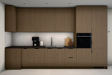L-Küche Sorento Dunkle Eiche – 399 × 299 cm – KÜ-SOREN-010 – Wand A frontal