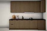L-Küche Sorento Dunkle Eiche – 399 × 299 cm – KÜ-SOREN-010 – Wand B frontal