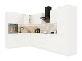 L-Küche Velmora – 300 × 140 cm – KU-S10 – Foto 2 (Weiß)