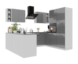 L-Küche Velmora – 260 × 210 cm – KU-S11 – Foto 2 (Grau)