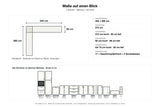Maße L-Küche Velmora KU-S19: Stellmaß 340 × 280 cm