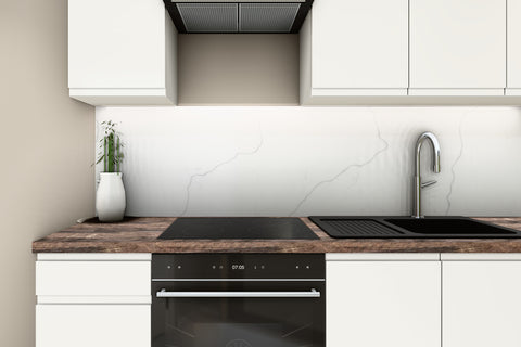 L-Küche Velmora Weiß Hochglanz – 270 × 240 cm – mit Kühl- und Vorratshochschrank – K94-G270 – Kochbereich