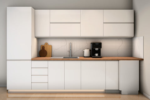 L-Küche Velmora Weiß Hochglanz – 330 × 210 cm – K54-G330 L – Wand A frontal